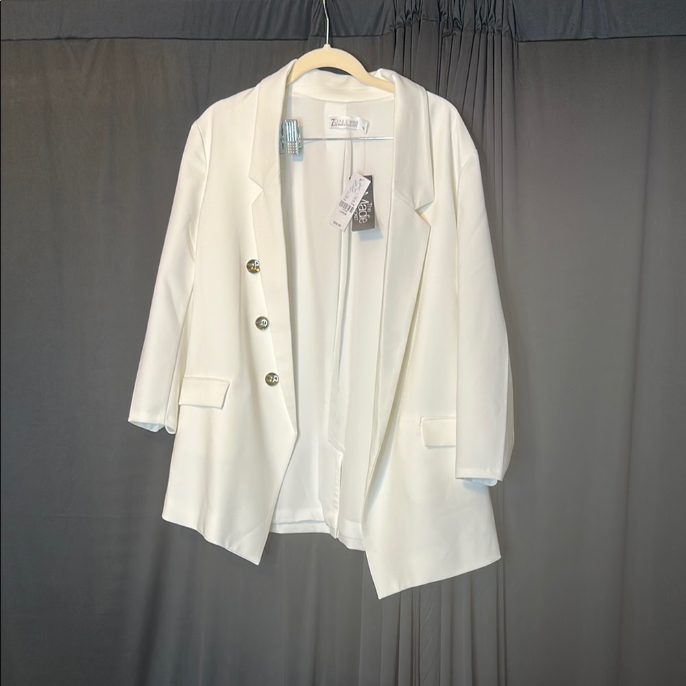 Zara Women's White Blazer